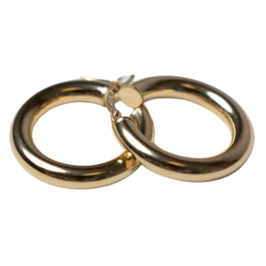 18k Italian Gold Plain Hoops – Simplicity and Elegance